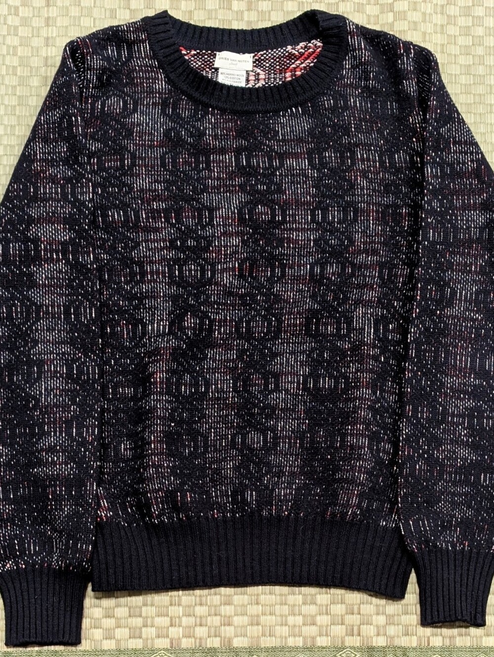 Dries Van Noten Wool Blend Knit Pullover Sweater Mens Size Small Made in Belgium